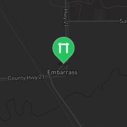 Map showing where Embarrass (Minnesota) - Calisthenics Gym - Heritage Park is