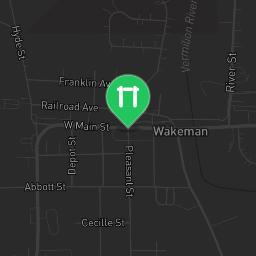 Map showing where Fitness Court Red Cap Park - Calisthenics Park Wakeman, OH - National Fitness Campaign is