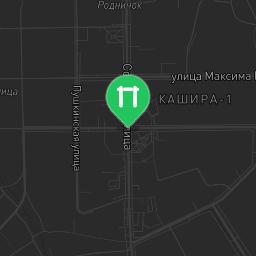 Map showing where Kashira - Aire de Fitness - Улица Вахрушева is