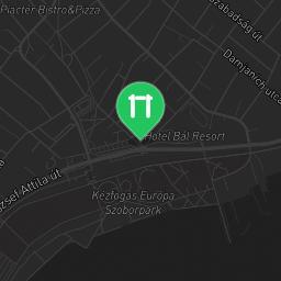 Map showing where Outdoor workout - Balatonalmádi - Calisthenics workout is