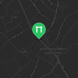 Map showing where Outdoor Gym Novska is