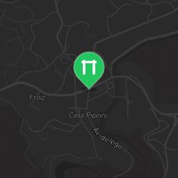 Map showing where Outdoor workout - Ponte Caldelas - Calisthenics workout is