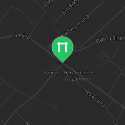 Map showing where Public gym park - Üllő - - Calisthenics workout is