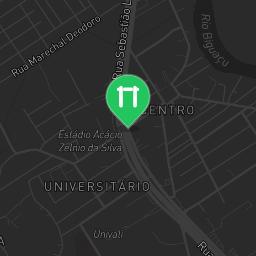 Map showing where Public gym park - Biguaçu - Calisthenics workout is