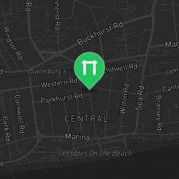 Map showing where Outdoor workout - Bexhill-on-Sea - Calisthenics workout is