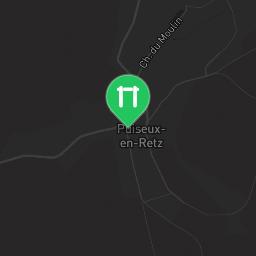 Map showing where Bodyweight gym - Puiseux-en-Retz - Calisthenics workout is
