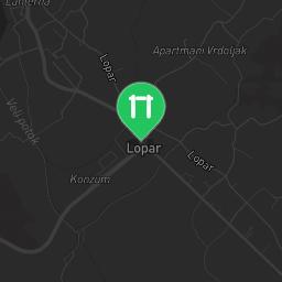 Map showing where Lopar - Outdoor Fitness Park - Rab is