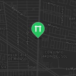 Map showing where Barras Villa Los Ulmos is