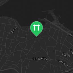 Map showing where Outdoor gym Supetar is