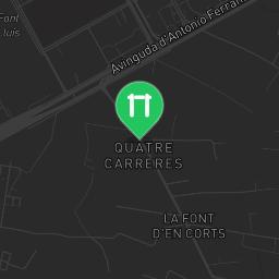 Map showing where Valencia - Calisthenics Station - Quatre Carreres is