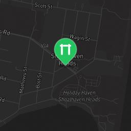 Map showing where Shoalhaven Heads - Outdoor Gym - River View is