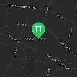 Map showing where Outdoor fitness training - Solec-Zdrój - Calisthenics workout is