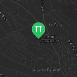 Map showing where Esslingen am Neckar - Outdoor Pull Up Bar - Parkhaus Flandernstrasse is