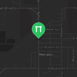Map showing where Fitness Court Meriden City Park - Calisthenics Park Meriden, KS - National Fitness Campaign is