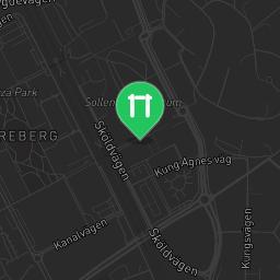 Map showing where Parkour Park Sollentuna is