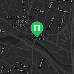 Map showing where Medford - Massachusetts - Calisthenics Park - Woodland Path is