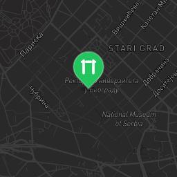 Map showing where Outdoor Gym Belgrade is