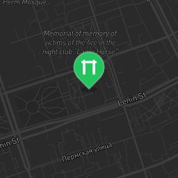 Map showing where Bereznikovsky - Street Workout Park - Кристалл is