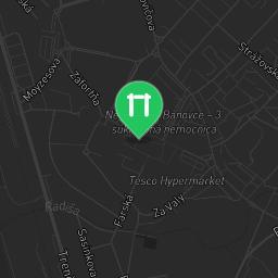 Map showing where Bánovce nad Bebravou - Street Workout Park is