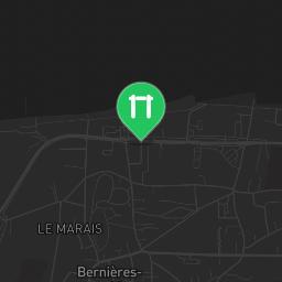 Map showing where Bernières sur mer Esplanade Nan Red is