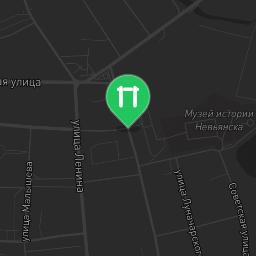 Map showing where Nevyansk - Street Workout Park - Северная улица is