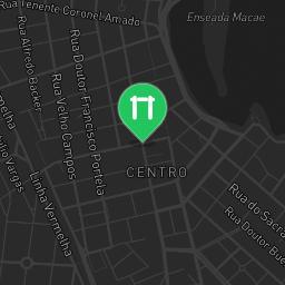Map showing where Outdoor Fitness Macaé is