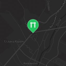 Map showing where Street Workout Park Rapotin is