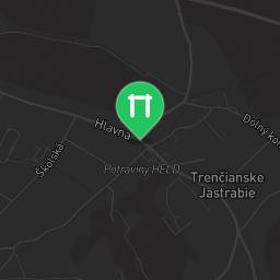 Map showing where Outdoor Gym Trenčianske Jastrabie is