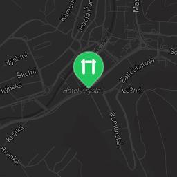 Map showing where Luhačovice - Street Workout Park - Hradisko is