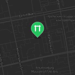 Map showing where Yekaterinburg - Street Workout Park - Гимназия №39 is