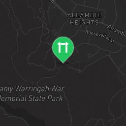 Map showing where Allambie Heights - Outdoor Fitness Equipment - FJ Machon reserve is
