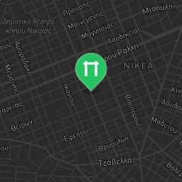 Map showing where Outdoor Gym Athen (Nikaia) is