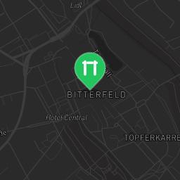 Map showing where Bitterfeld - Outdoor Gym - Sportpark Süd is