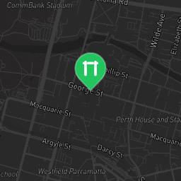 Map showing where Parramatta - Calisthenics Park - Jubilee Park - Moduplay is