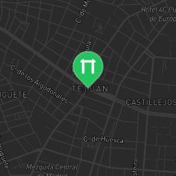 Map showing where Madrid - Outdoor Pull Up Bars - Barrio Del Pilar Park is