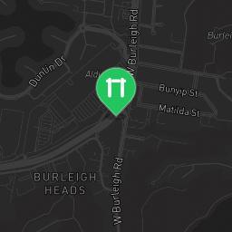 Map showing where Rudd Park - Burleigh Heads - Barspuds is