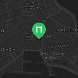 Map showing where A Coruña - Calisthenics Park - Plaza de la Tolerancia is