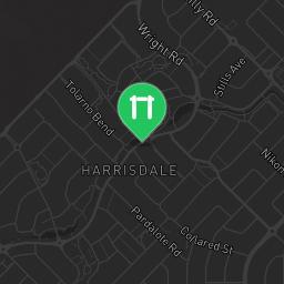 Map showing where Harrisdale - Outdoor Exercise Gym - community & sporting pavilion & oval is