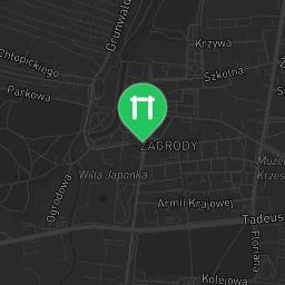 Map showing where Public gym park - Krzeszowice - Calisthenics workout is