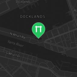 Map showing where Melbourne - Outdoor Exercise Station - Docklands Basketball Courts is