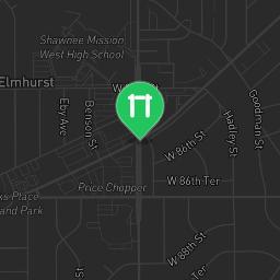 Map showing where Outdoor fitness - Overland Park - Calisthenics workout is