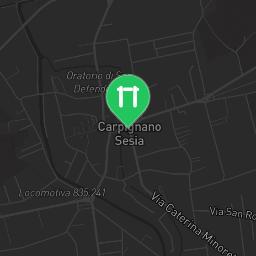 Map showing where Outdoor Fitness Carpignano Sesia is