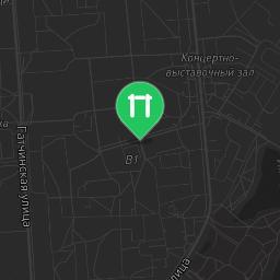 Map showing where Kommunar - Street Workout Park - Пятёрочка is