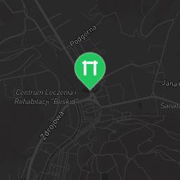 Map showing where Outdoor fitness training - Krynica-Zdrój - Calisthenics workout is