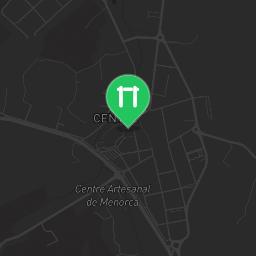 Map showing where Fornells Calisthenics Park Es Mercadal is