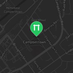 Map showing where Campbelltown - Outdoor Exercise Park - Aquafit outdoor area is