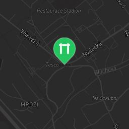 Map showing where Bystřice - Street Workout Park - RVL 13 is
