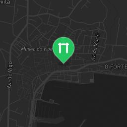 Map showing where Outdoor Fitness Praia de Rodeira is