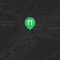 Map showing where Aire de jeux & Street Workout & Ping-Pong à Champagny en Vanoise is