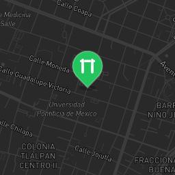 Map showing where Mexico City - Outdoor Exercise Gym - Pista del Bosque de Tlapan is